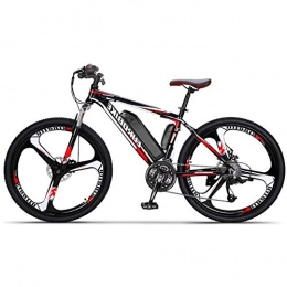HAOYF Electric Mountain Bike HAOYF Electric City Bike for Men, Removable 36V 10AH / 14AH Lithium-Ion Battery Pack Integrated, 27-Level Shift Assisted, 110-130Km Driving Range, Dual Disc Brakes Electric Bicycle, Red, 60km