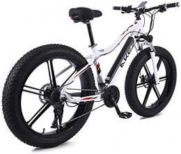 Leifeng Tower Electric Mountain Bike High-speed Electric Bicycle 26'' Bike Mountain for Adult with Large Capacity Lithium-Ion Battery 36V 350W 10Ah Battery Capacity And Three Working Modes (Color : White)