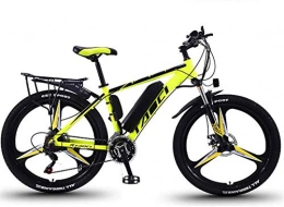 Leifeng Tower Electric Mountain Bike High-speed Magnesium Alloy Integrated Tire Electric Bike 26In Mountain E-Bike, 21Speed Variable Speed Electric Bicycle with Removable 13AH Lithium-Ion Battery for Men Women Adults ( Color : Yellow )