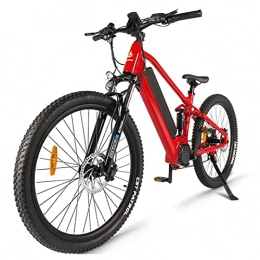 HMEI Electric Mountain Bike HMEI EBike Electric Bicycle for Adults 750W Ebike 27.5" E-bike 34 MPH Adult Electric Mountain Bike, 48V 17.5 Ah Removable Lithium Battery, 8 Speed Gears (Color : Red)