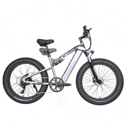 HMEI Electric Mountain Bike HMEI Electric Bikes for Adults Electric Bike for Adults 750W Electric Mountain Bicycle 26 * 4.0 Fat inch Tire 48V Removable Battery Ebike (Color : Dark Grey, Number of speeds : 9)