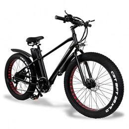 HMEI Electric Mountain Bike HMEI Mens 26" Fat Tire Mountain Electric Bike 500W 48V 21 Speed Aluminum Frame Dual Lithium Battery Adults Electric Bicycle (Color : 26 inches 500W 48V 20Ah)