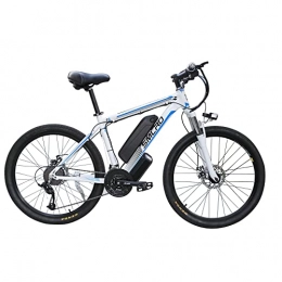 Hyuhome Bike Hyuhome Electric Bicycles for Adults, 250W Aluminum Alloy Ebike Bicycle Removable 48V / 10Ah Lithium-Ion Battery Mountain Bike / Commute Ebike (250W White blue)