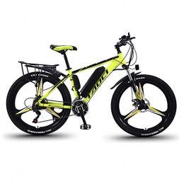 Hyuhome Electric Mountain Bike Hyuhome Electric Bikes for Adult, Magnesium Alloy Ebikes Bicycles All Terrain, 26" 36V 350W 13Ah Removable Lithium-Ion Battery Mountain Ebike for Mens, Yellow, 8Ah50Km