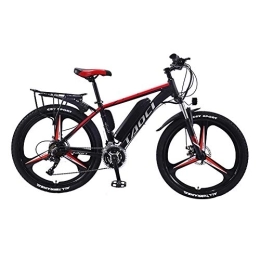 Hyuhome Electric Mountain Bike Hyuhome Electric Bikes for Adults, 250W Magnesium Alloy Ebikes Bicycles All Terrain, 26" 36V 13Ah Removable Lithium-Ion Battery Mountain E bikes for Men 21-speed 25km / h(Red, 36V13A)