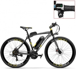 IMBM Electric Mountain Bike IMBM RS600 700C Pedal Assist Electric Bike, 36V 20Ah Battery, 300W Motor, Aluminium Alloy Airfoil-shaped Frame, Both Disc Brake, 20-35km / h, Road Bicycle (Color : Grey-LED, Size : Standard)