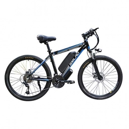 JASSXIN Electric Mountain Bike JASSXIN Electric Mountain Bike Removable Large Capacity Lithium-Ion Battery, Electric Mountain Bike Electric Bicycle with Removable 48V Lithium Ion Battery 21 Speed ​​Shift, Blue