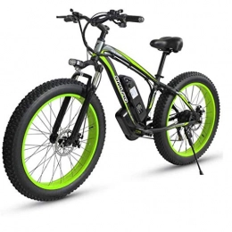 JXXU Electric Mountain Bike JXXU 26 Inch Electric Bicycles for Adults, 500W Aluminum Alloy All Terrain E-Bike IP54 Waterproof Removable 48V / 15Ah Lithium-Ion Battery Mountain Bike for Outdoor Travel Commute (Color : Green)