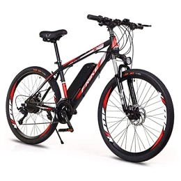 JYCCH Electric Mountain Bike JYCCH Electric Mountain Bike 26" 250W Electric Bicycle With 36V 8Ah Removable Lithium Battery, 21 Speed Gearbox, 35km / H, Charging Mileage Up To 35-50km(Color:blue / white) (Red / Black)