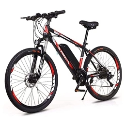 JYCCH Electric Mountain Bike JYCCH Electric Mountain Bike 26" 250W Electric Bicycle With 36V 8Ah Removable Lithium Battery, 21 Speed Gearbox, 35km / H, Charging Mileage Up To 35-50km(Color:red+black) (Red+black)