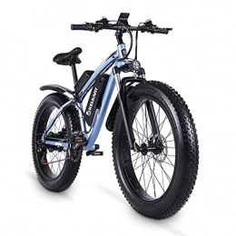 KELKART Electric Mountain Bike KELKART Electric Bikes 1000W Off-road Fat Tire E-bike, with Removable Lithium Ion Battery, 3.5" LCD Display and Rear Seat (Blue)