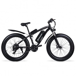 KELKART Electric Mountain Bike KELKART Electric Bikes Off-road Fat Tire E-bike, with Removable Lithium Ion Battery, 3.5" LCD Display and Rear Seat (Black)