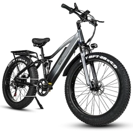 Kinsella Bike Kinsella CMACEWHEEL TP26 Fat E-MTB hydraulic oil brake, full suspension off-road electric mountain bike
