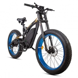 LDGS Electric Mountain Bike LDGS ebike Electric Bike for Adults 1000W 26 Inch Fat Tire 48V12.8Ah Electric Bike Full Suspension Electric Bicycle