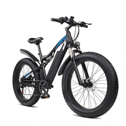 LIUD Electric Mountain Bike LIUD Electric Bicycles For Men 1000W 26 Inch Fat Tire Adult Snow Electric Bike 48V Motor 17ah MTB Mountain Aluminum Alloy Electric Bicycle (Color : Black)