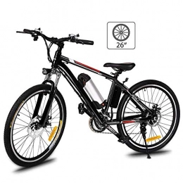 LKLKLK Electric Mountain Bike LKLKLKLK 26" Electric Mountain Bike With Detachable Lithium Ion Battery (36V, 250W) With High Capacity, 21 Speed Gear For Electric Bikes For Adults And Three Working Modes Red