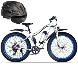 LZMXMYS Electric Mountain Bike LZMXMYS electric bike, Electric Bike 26'' Adults Electric Bicycle / Electric Mountain Bike, 4.0 Wide Tire 48V 350W10.4A Electric Bicycle Mountain Electric Bicycle Folding Type (Color : Blue)