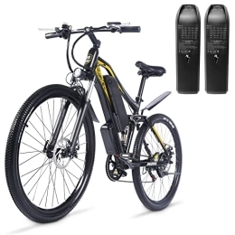 Vikzche Q Electric Mountain Bike M60 Electric Bike 27.5" with TWO 48V 17Ah Removable Lithium Battery, Full Suspension, Shimano 7-Speed City E-bike, Disc brake