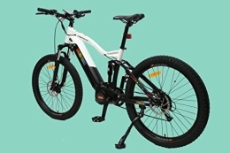 MERKYBIKES SPEED PEDELEC Electric Mountain Bike MerkyBikes M9 Electric Mountain Bike for Adults - E Bikes for Men & Women, 27.5” / 48V / 17.5AH Lithium Battery, Shimano Altus 9 Speed Gears - Off Road Dirt Ebike / Bicycle Throttle & Pedal Assist - White