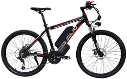 min min Electric Mountain Bike min min Bike, 26" Electric Bike for Adults, Ebike with 1000W Motor 48V 15AH Lithium Battery Professional 27 Speed Gear Mountain Bike for Outdoor Cycling (Color : Black) (Color : Black)