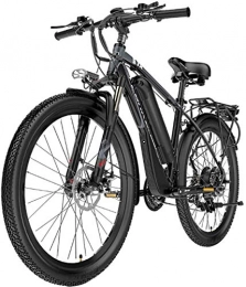 min min Electric Mountain Bike min min Bike, Electric Mountain Bike, 400W 26'' Waterproof Electric Bicycle with Removable 48V 10.4AH Lithium-Ion Battery for Adults, 21 Speed Shifter E-Bike (Color : Red) (Color : Grey)