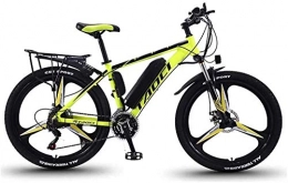 NAYY Electric Mountain Bike NAYY 26" Electric Bikes for Adult, Magnesium Alloy Ebikes Bicycles All Terrain, 36V 350W Optional 8 / 10 / 13Ah Removable Lithium-Ion Battery Mountain Ebike for Mens (Color : Yellow, Size : 13Ah80Km)