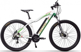 NENGGE Electric Mountain Bike NENGGE VECTRO 29 Inch Electric Bicycle, Mountain Bike, Hidden Lithium Battery, 5 Level Pedal Assist, Lockable Suspension Fork (Color : White Standard)
