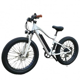 NMDD Electric Mountain Bike NMDD Electric Bicycle, Wide and Fat Snowmobiles, 26 Inch Mountain Outdoor Sports Variable Speed Lithium Battery Bike - White, 26 Inches X 18.5 Inches