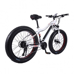 NYPB Electric Mountain Bike NYPB Electric Bike, 26 Inch Electric Bike Motor 350W, 36V 10Ah Rechargeable Lithium Battery Seat Adjustable with LCD Display 3 Modes Sports Outdoor Travel Work, white A, Left mounted