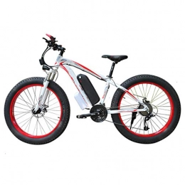 NYPB Electric Mountain Bike NYPB Electric Bike, Snowmobile ATV with 350W / 500W Motor Removable 36V / 48V Lithium-Ion Battery Max Speed 30KM / H 26 Inch*4.0 Wide Tire Fitness City Commuting, Red, 36V10AH 500W