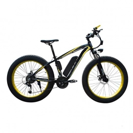 NYPB Electric Mountain Bike NYPB Electric Bike, Snowmobile ATV with 350W / 500W Motor Removable 36V / 48V Lithium-Ion Battery Max Speed 30KM / H 26 Inch*4.0 Wide Tire Fitness City Commuting, Yellow, 36V15AH 500W