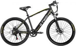 Oulida Electric Mountain Bike Oulida Electric bicycle, GTWO 27.5 inch mountain bikes electric bicycle 350W 48V 9.6Ah lithium battery 5 PAS movable front and rear disc brake woo (Color : Black Yellow, Size : 9.6Ah)