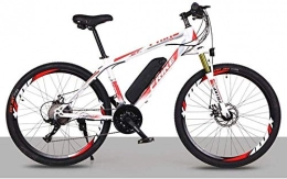 PARTAS Electric Mountain Bike PARTAS Sightseeing / Commuting Tool - 26 Inch Electric Lithium Mountain Bike 36V8AH / 10AH Bicycle Adult Variable Speed Off-road Power Bicycle (Color : White red 36V10A)