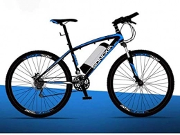 PARTAS Electric Mountain Bike PARTAS Sightseeing / Commuting Tool - Adult Electric Bicycle, 26 Inch 36V Removable Lithiumbattery Mountain Ebike, City Bicycle 30Km / H Safe Speed Double Disc Brake (Color : Blue)