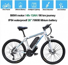 PARTAS Electric Mountain Bike PARTAS Sightseeing / Commuting Tool - Electric Bicycles For Adults, Ip54 Waterproof 500W 1000W Aluminum Alloy Ebike Bicycle Removable 48V / 13Ah Lithium-Ion Battery Mountain Bike