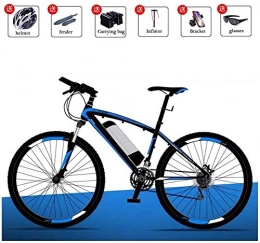 PARTAS Electric Mountain Bike PARTAS Sightseeing / Commuting Tool - Electric Mountain Bike, 26-inch Electric Bike-high Carbon Steel Frame-36v Removable Lithium Battery-suitable For Commuters And Students (Color : Blue)