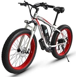 RDJM Electric Mountain Bike RDJM Ebikes, Alloy Frame 27-Speed Electric Mountain Bike, Fast Speed 26" Electric Bicycle for Outdoor Cycling Travel Work Out (Color : White red, Size : 36V10AH)