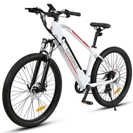 Samebike Electric Mountain Bike SAMEBIKE Electric Bike for Adults 27.5 inch with 48V 10.4AH Removable Lithium Battery Shimano Professional 7 Speed Gears and LCD Smart Meter, Electric Bike for Adults Mountain Commuter Bike, White