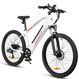 Samebike Electric Mountain Bike SAMEBIKE MY275 Electric Mountain Bikes with 48V 13AH Removable Battery 27.5 inch Ebike TFT Color LCD Display Commuter Electric Bikes for Adults White
