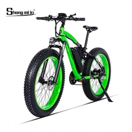 Shengmilo-MX02 Electric Mountain Bike Shengmilo-MX02 Electric Bike BAFANG 500w Electric Mountain Bike Fat Bike 26 * 4.0 Tire (greenWith throttle)