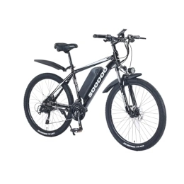 GSOU Electric Mountain Bike SOODOO 26" Electric Bikes for Adults. 2604 Ebikes with 250W High-Speed Brushless Motor. Electric Bikes Built-in 36V-8AH Removable Li-Ion Battery, MICRO NEW 27-Speed, G51 LCD Display, Dual Disk Brake