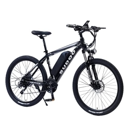 SUDOO Electric Mountain Bike SUDOO Electric Mountain Bike - 26'' Electric Bicycle with 36V 13AH Removable Lithium Battery, LED Display, 27 Speed Transmission Gears Double Disc Brakes for Adults Mens Women, Black