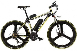 TYT Electric Mountain Bike TYT Electric Mountain Bike Mx3.8Elite 26 inch Mountain Bike, 21 Speed 48V Electric Bike, Lockable Suspension Fork, Power Assist Bicycle with LCD Display (Black Yellow, 10Ah), Black Yellow