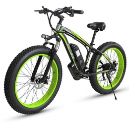 UNCTAD Electric Mountain Bike UNCTAD Electric Bikes For Adult, 4.0 Fat Tire Bike / 1000W 48V Super Power Electric Bikes With Removable Lithium Battery And Battery Charger And Three Working Modes with Rear Seat (Black green)