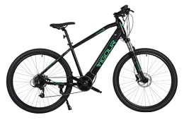 Vitesse Electric Mountain Bike Vitesse Vigour Electric Mountain Bike for Adults, 40 Miles Range, 9 Speed Gears with 250w Mid Motor and Front Suspension for a Smooth Comfortable Ride, 18” Frame and 27.5” Wheels