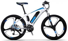 WJSWD Electric Mountain Bike WJSWD Electric Snow Bike, 26 inch Mountain Electric Bikes, bold suspension fork Aluminum alloy boost Bicycle Adult Cycling Lithium Battery Beach Cruiser for Adults (Color : Blue)