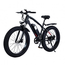 WMLD Electric Mountain Bike WMLD Electric Bike for Adults 25MPH Fat Tire 48V 14.5Ah 750W Mountain Bicycle Bike 26 ”4.0 Fat Tires E-Bike (Color : Black)