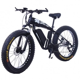 ZJGZDCP Electric Mountain Bike ZJGZDCP 48V 10AH Electric Bike 26 X 4.0 Inch Fat Tire 30 Speed E Bikes Shifting Lever Electric Bikes For Adult Female / Male For Mountain Bike Snow Bike (Color : 15Ah, Size : Black)