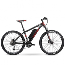 ZS Electric Mountain Bike ZS 27.5 Inch Mountain Electric Bicycle, 36V 10.4Ah Lithium Battery Dc Brushless Rear Drive Integrated Wheel Engine Black And Red, Red