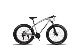MOLVUS  MOLVUS Mountain Bike 26 inch Off-Road ATV 24 Speed Snowmobile Speed Mountain Bike 4.0 Big Tire Wide Tire Bicycle, Silver, Silver, A